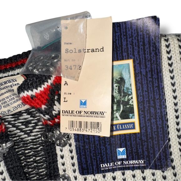 Dale of Norway Solstrand sweater, w/booklet, xtra clasps RARE NWT vintage 90’s - Picture 7 of 13